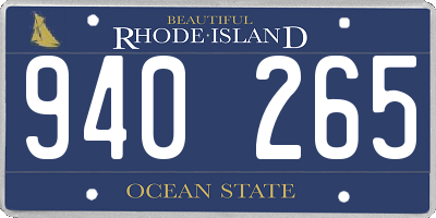 RI license plate 940265