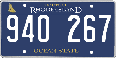 RI license plate 940267