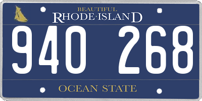 RI license plate 940268