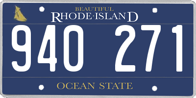 RI license plate 940271
