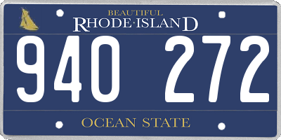 RI license plate 940272