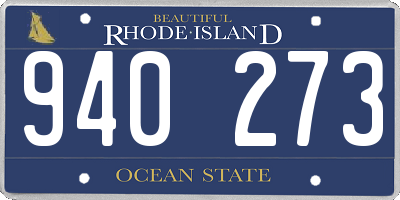 RI license plate 940273