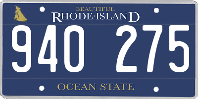 RI license plate 940275