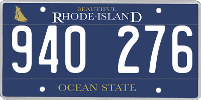 RI license plate 940276