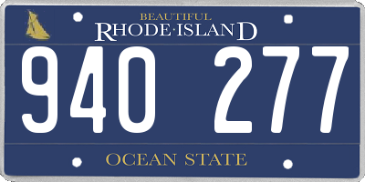 RI license plate 940277