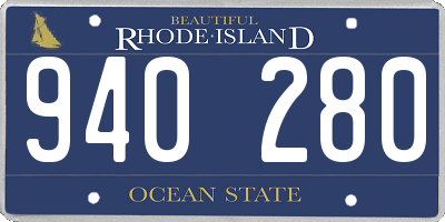 RI license plate 940280