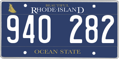 RI license plate 940282