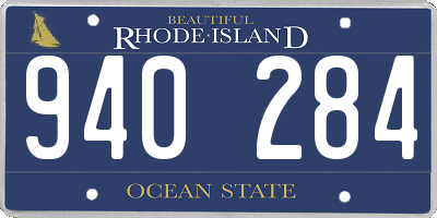 RI license plate 940284