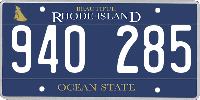 RI license plate 940285