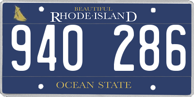 RI license plate 940286