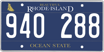 RI license plate 940288