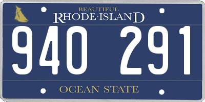 RI license plate 940291