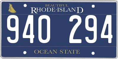 RI license plate 940294
