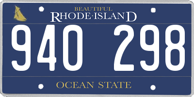 RI license plate 940298