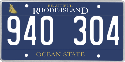 RI license plate 940304