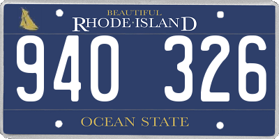 RI license plate 940326