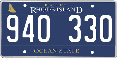 RI license plate 940330