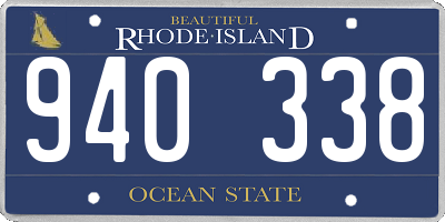 RI license plate 940338