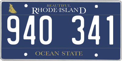 RI license plate 940341