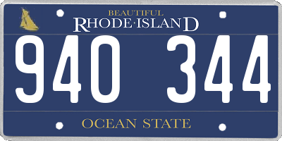 RI license plate 940344