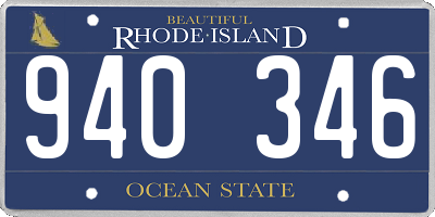 RI license plate 940346