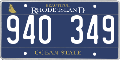 RI license plate 940349