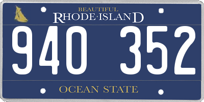 RI license plate 940352