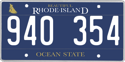 RI license plate 940354