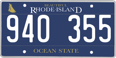 RI license plate 940355