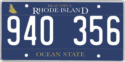 RI license plate 940356