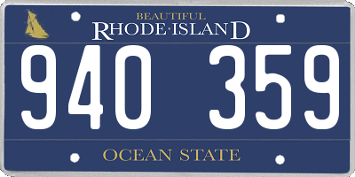 RI license plate 940359