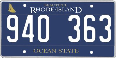 RI license plate 940363