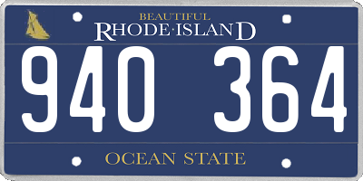 RI license plate 940364