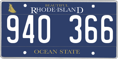 RI license plate 940366