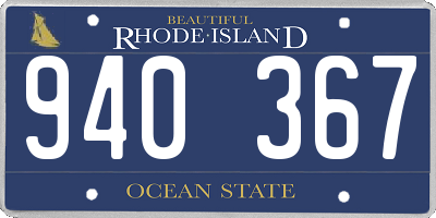 RI license plate 940367