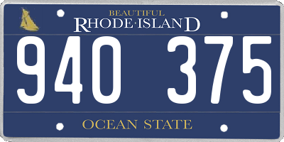 RI license plate 940375