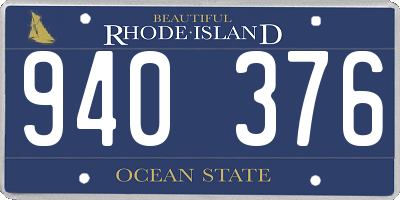 RI license plate 940376