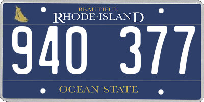 RI license plate 940377