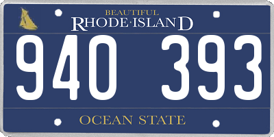 RI license plate 940393