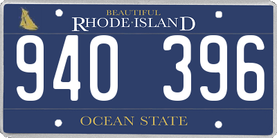RI license plate 940396