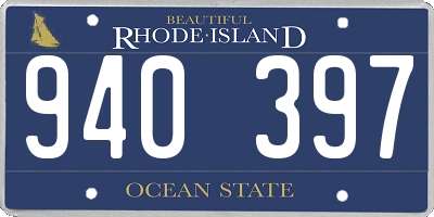 RI license plate 940397