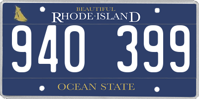 RI license plate 940399