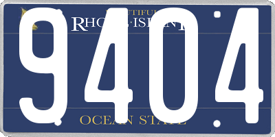 RI license plate 9404