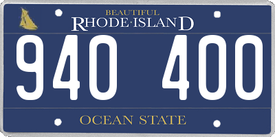 RI license plate 940400