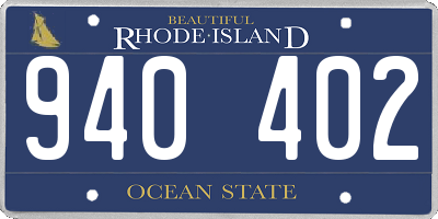 RI license plate 940402