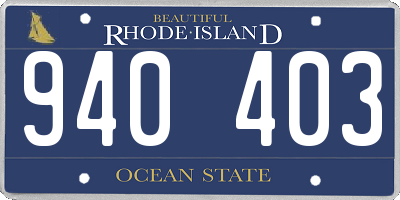 RI license plate 940403