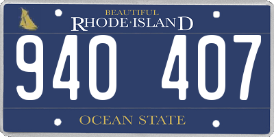 RI license plate 940407