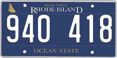 RI license plate 940418