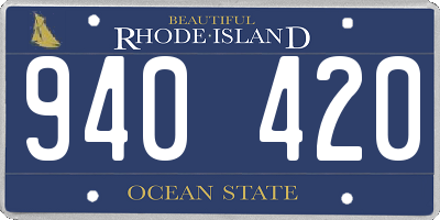 RI license plate 940420