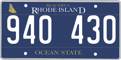 RI license plate 940430